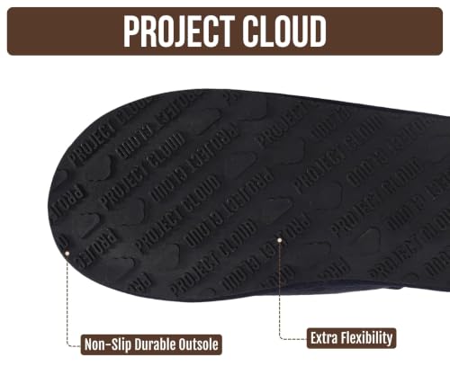 Image of Project Cloud Men's 100% Genuine Leather Shearling Memory Foam Slippers