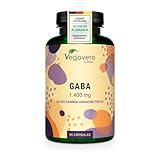 GABA 100% Pura | ALTA DOSIS 1400 mg | Para el Estrés y Mejorar Sueño | 90 Cápsulas | Ácido Gamma Aminobutírico | Sin Aditivos y Vegano | Vegavero
