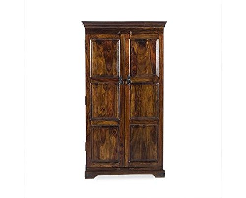 Image of Sheesham Solid Wood New Pre-Assemble Wooden Stylish Bar Cabinet /Wine Rack /Beer Bar /with Wine Glass Storage