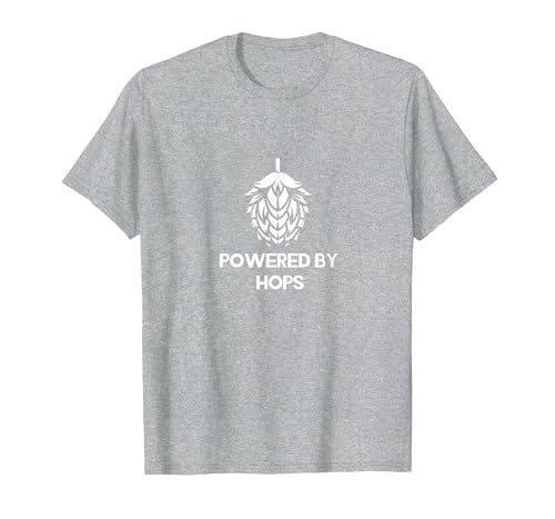 Image of Powered by Hops T-Shirt, Men, Heather Grey, XX-Large
