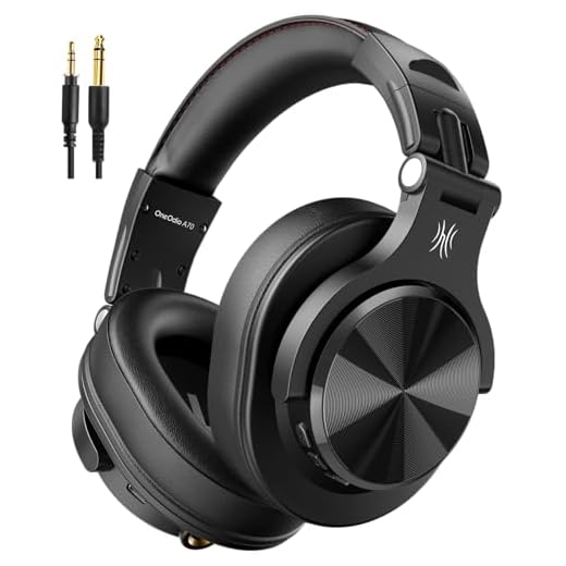 OneOdio A70 Bluetooth Over Ear Headphones, Studio Headphones with Shareport, Foldable, Wired and Wireless Professional Monitor Recording Headphones for Guitar Amp Online PC Tablet Home Office Online