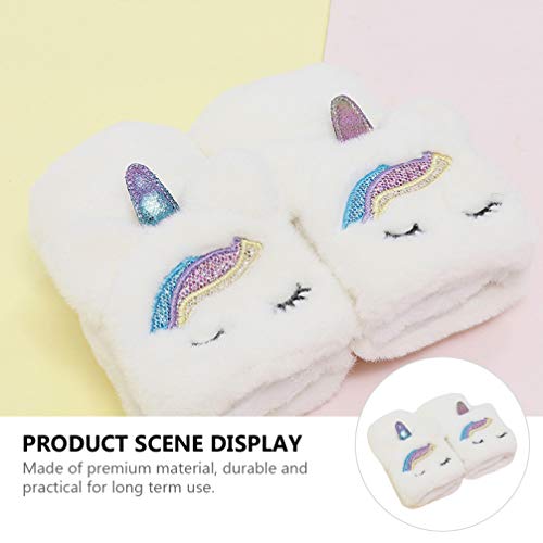 KESYOO Luvas de Meio Dedo para Meninas Luvas Quentes de Inverno Fofas Luvas Flip Top UnicÃ³rnio de N