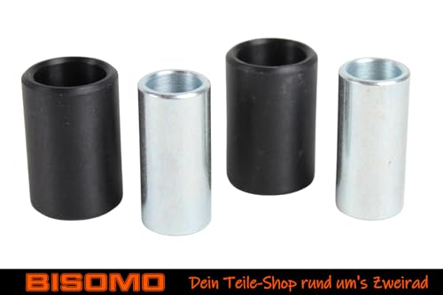 2x Polyamid Buchsen mit Innenrohr für Schwinge + Motorlager für Simson KR51, SR4-1 Spatz, SR4-2 Star, SR4-3 Sperber, SR4-4 Habicht