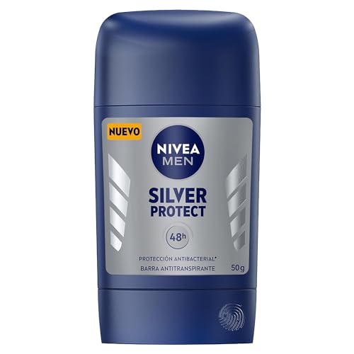 Jabones, Drugstore NIVEA MEN Antitranspirante Antibacterial Silver Protect (50 g) Desodorante con iones de plata y protección por hasta 48 horas