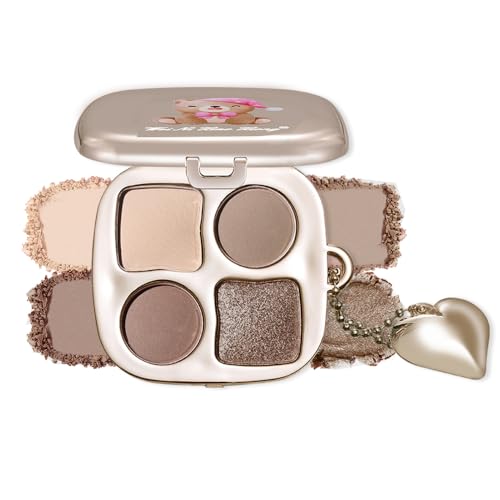 Cool Greige Brown Eyeshadow Palette Matte & Shimmer Eye Shadow, Cream Beige Mushroom Brown Champagne Bronze Shimmer, Blendable Long Lasting Crease Resistant Natural Daily Eye Makeup, Paleta de Sombras