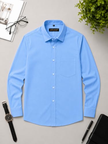 Image of Appel Touch Men's Cotton Blend Formal Shirt Full Sleeves