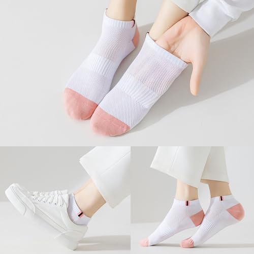 Image of MAGIARTE Womens Cotton Ankle Socks Low Cut Athletic Casual Mutil Color No Show Running Socks for Women