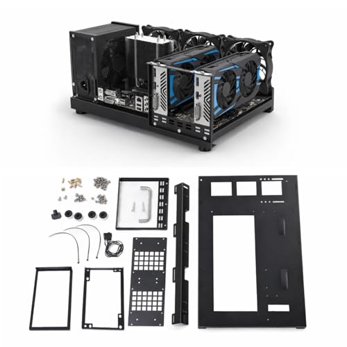DIY-Gaming-Computer-Gehäuse-Rack, Leistungsstarkes, Kühlendes Stahlplatten-Computer-Offenes Gehäuse-Rack, Offenes ATX-Motherboard-Rack für Computer, Offenes at