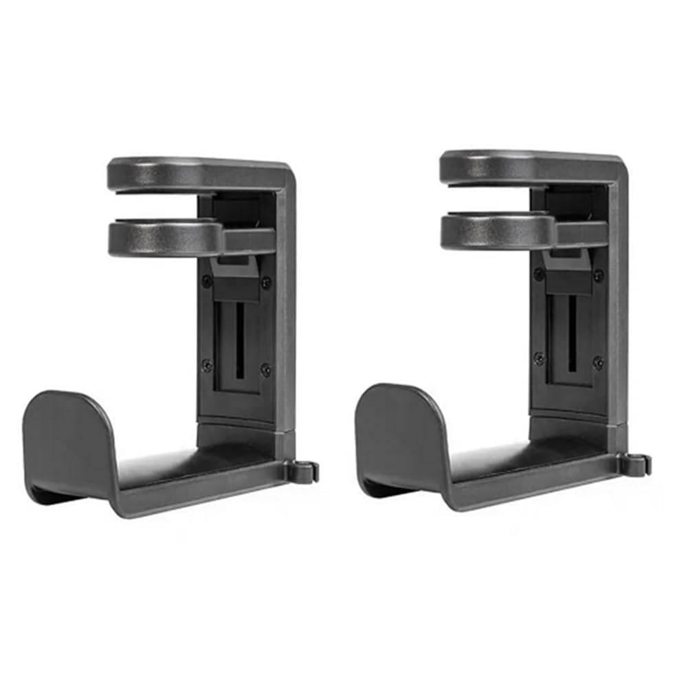 Hndhbfgrt Hook Headphone Holder 2 Pieces No Punch 360 Degree Rotating Table Clip Hook for Miscellaneous Storage