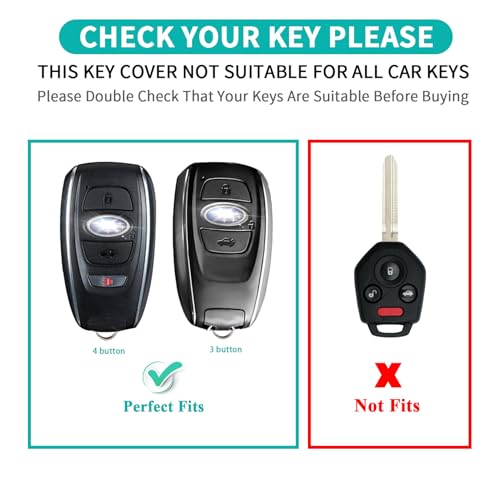 Coque de protection clé Subaru en TPU noir de qualité supérieure - 2