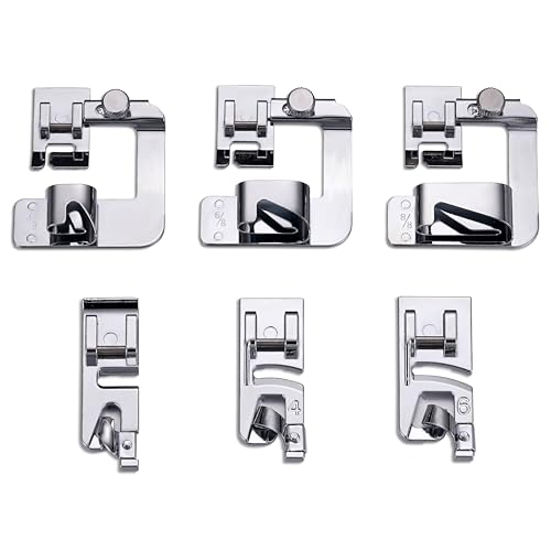 Kit de 6 pies para dobladillo para máquina de coser miniatura 6