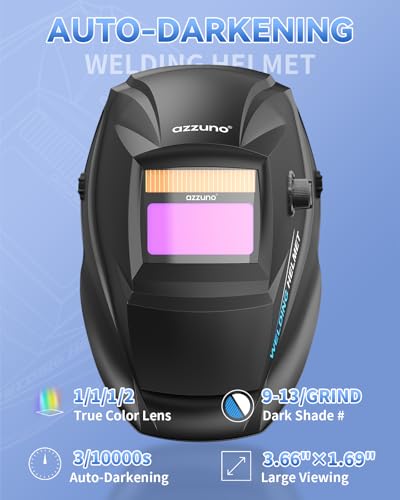 Image of AZZUNO MIG Welder 135A 110V, 3 in 1 Flux Core Gasless MIG Welder /Lift TIG /Stick Welding Machine, Portable Wire Feed Welder Machine with Auto Darkening Welding Helmet