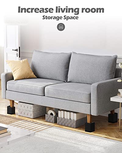Furniture Risers, Tclouda Bed/Sofa/Desk/Table/Chair Leg/Fridge Lifts To 1.5, 3 And 4 In, Rectangle Adjustable Risers Blocks For Extenders, Heavy Duty Supports Up To 1300 Lbs, 1.5 In-Black-Square #TOP5