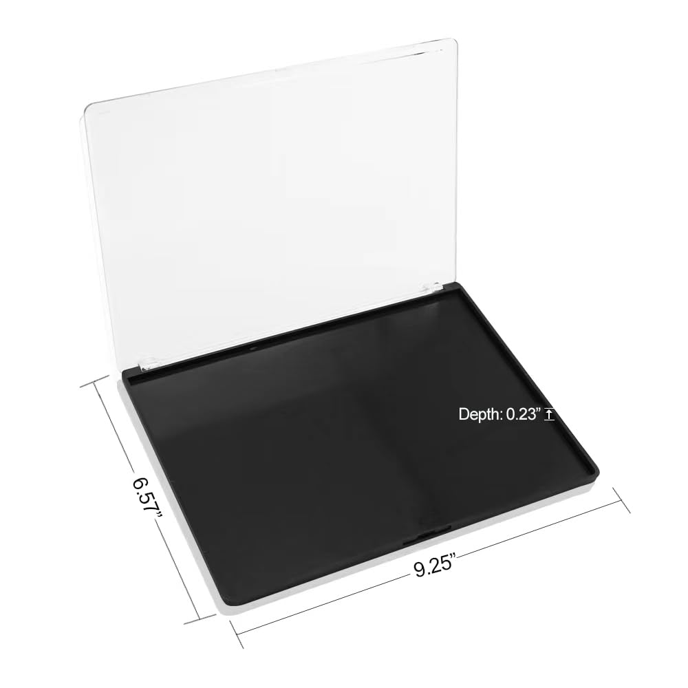 UDTIP XL Large Empty Magnetic Makeup Eyeshadow Palette with Clear Cover and 20pcs Adhesive Stickers for DIY Your Own Eyeshadow, Blush Palette 9.25'' x6.57''