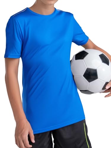 YiZYiF Kids Boys Quick-Drying Sports Tops Short Sleeves Athletic T-Shirt Rash Guard Gym Shirts Tees2