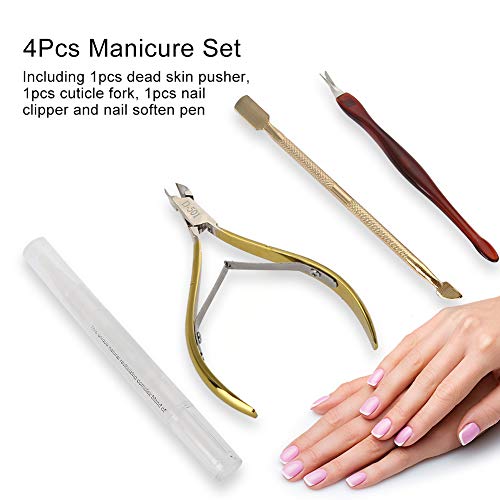 4Pcs/Set Maniküre-Werkzeugsatz, Nagelpflege-Werkzeuge Nagelhautschneider Manövrier-Set For Nagelhautschieber Für Die… – Bild 6