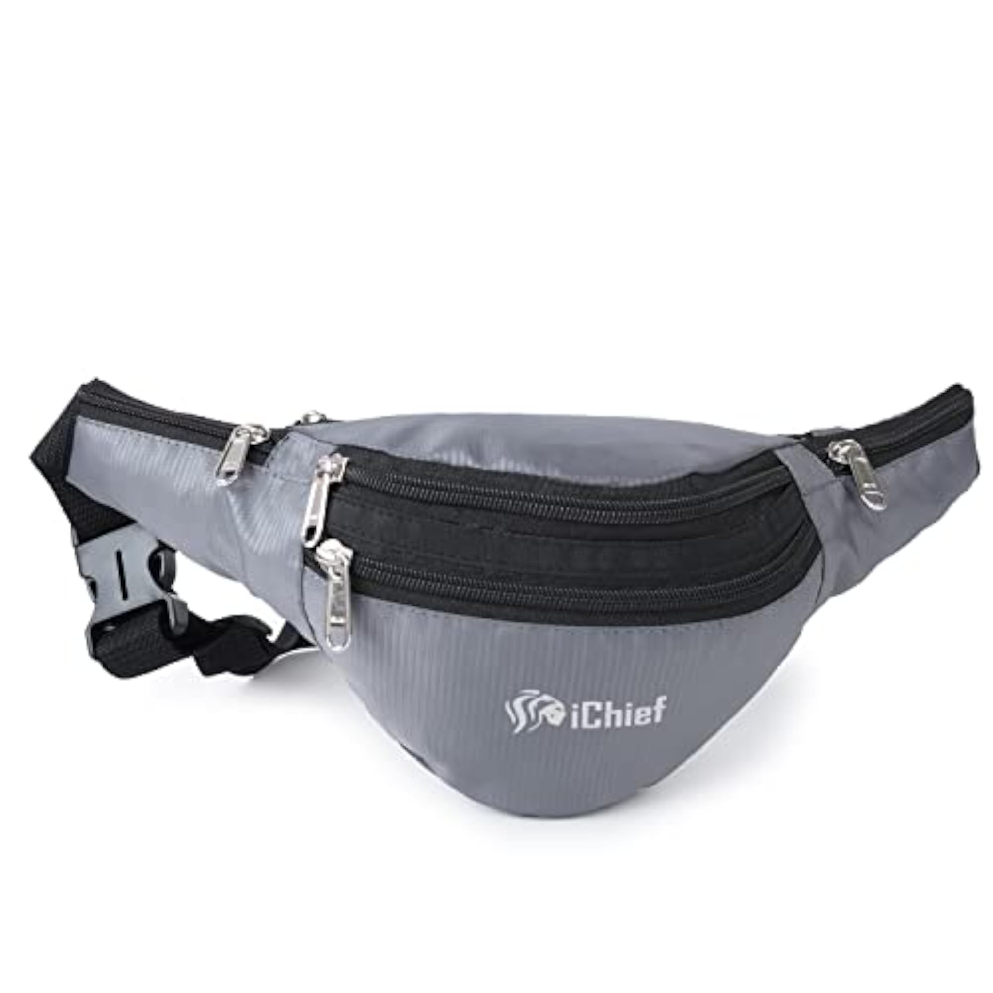 Polyester Waist Bag for Men and Women, Grey