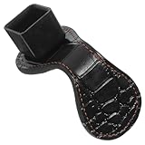 Lurrose ポータブルレザー製スヌーカー プールチョークホルダー 磁気ベルトクリップ付き 耐久性収納ケース プロ向けビリアクセサリー 軽量