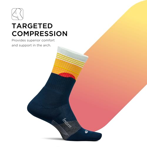 Image of Feetures Trail Max Cushion Mini Crew Sock - Hiking Socks for Men & Women