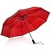 AYL Windproof Travel Umbrella Small - with Teflon Coating (Red)