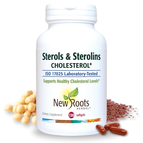 NEW ROOTS HERBAL Plant Sterols and Sterolins Supplement with Organic Flaxseed | Stanols or