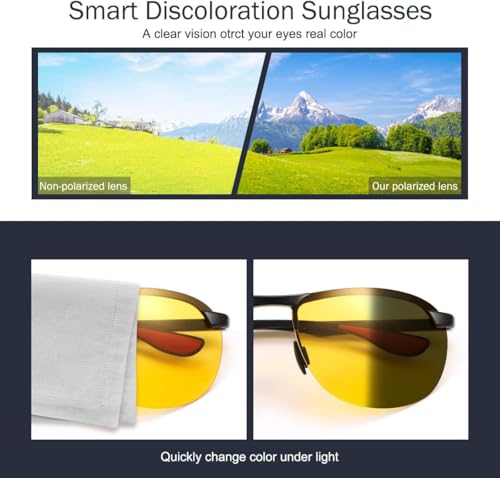 Polarized Photochromic Safety Sunglasses Z87 for Day & Night Driving3