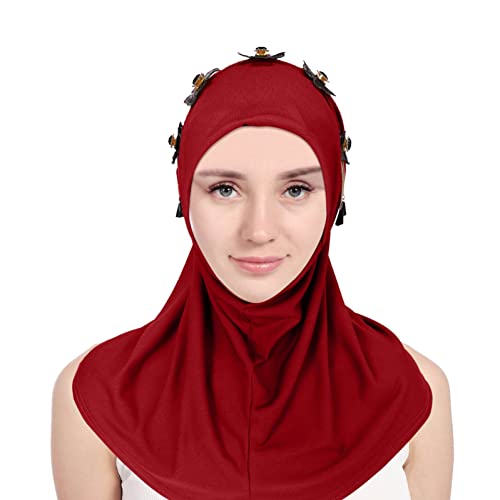 Plain Ready To Wear Hijab for Women Muslim Instant Turbans Scarf Long Hijabs Abaya3