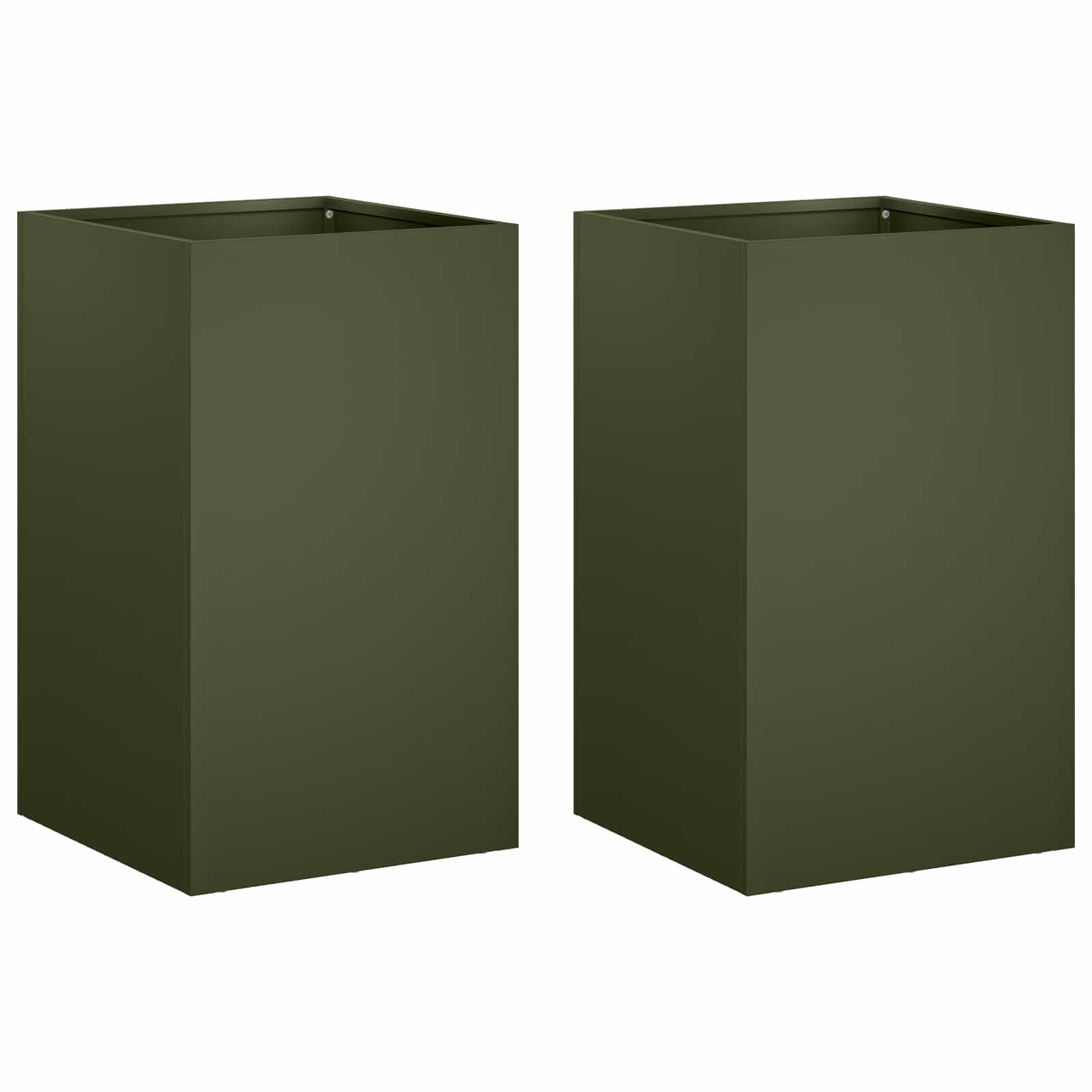 Genérico Macetero de Jardín 2 uds. Verde Oliva 30 x 30 x 40 cm,Casa y jardín,Maceteros y jardineras,6.2 kg-8005337