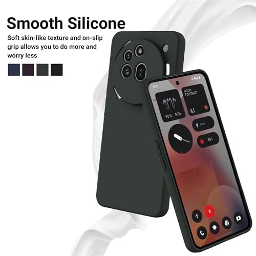 Image of FIRST MART Matte Silicone Back Cover for Nothing Phone 3A Pro - Green