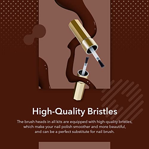 Aokitec Gel Nail Polish Kit One Color/15Ml Gel Polish Set Soak Off Nail Gel Polish Set Chocolate Brown Gel Nail Manicure Kit Diy Home Gifts For Women Christmas #TOP5