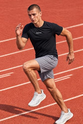 Image of Reebok Men's Polyester Gym T-Shirt - Quick Dry Moisture Wicking Sports T-Shirt for Men | Workout Running Training Tshirt for Men | Half Sleeve Active Tee