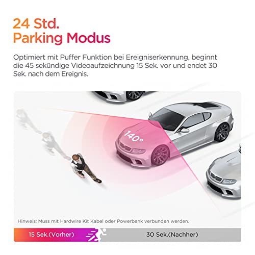 VIOFO A119 Mini 2 Dashcam Auto, 2K 60fps HDR, 5GHz WLAN, GPS, Parkmodus – Ansicht 6