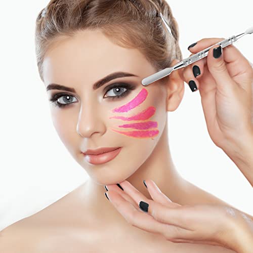 WLLHYF Edelstahl-Kosmetik-Make-up-Palette, Make-up-Mischpalette Professionelle Kosmetikpalette mit Spatel Make-up Künstler Werkzeug zum Mischen von Foundation Nailart Make-up Platte