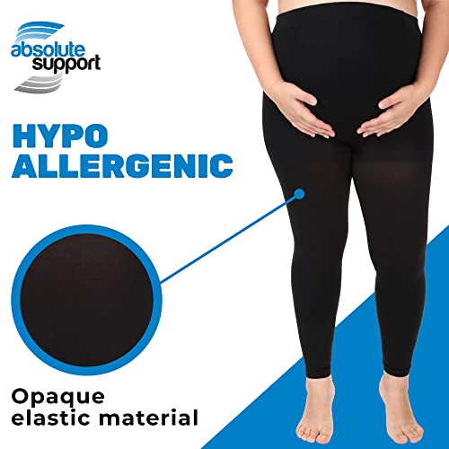 Absolute Support Maternity Compression Underdress Leggings 20-30Mmhg Footless For Pregnant Blood Circulation - Pregnancy Compression Pantyhose 20-30Mmhg Varicose Veins Swelling Black, Small #TOP3