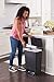 Rubbermaid Premier Series III Step-On Trash Can for Home and Kitchen, with Stainless Steel Rim, 12.4 Gallon, Charcoal, for Home/Kitchen/Garage/Apartment/Office