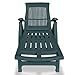 Ksodgun Chaise Longue avec Repose-Pied Transat de Jardin Bain de Soleil de Patio Chaise Longue de Terrasse Arrière-Cour Extérieur Plastique Vert