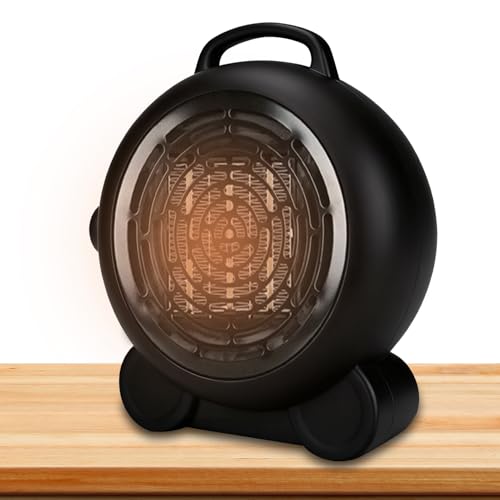 Calentador y Ventilador - Niveles de Potencia Ajustables Calentadores Eléctricos Portátiles - Eléctrico Silencioso Mini para Protección contra Volcado y Sobrec