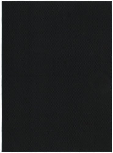 Garland Rug Town Square Area Rug, 7-Feet 6-Inch by 9-Feet 6-Inch, Black