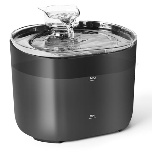 Romon Katzenbrunnen, Trinkbrunnen für Katze2,2L, Super Silent Katzen Trinkbrunnen, Katzenbrunnen für den Innenbereich für Katzen - für Mehrere Haustiere - Schwarz Romon Katzenbrunnen, Trinkbrunnen für Katze2,2L, Super Silent Katzen Trinkbrunnen, Katzenbrunnen für den Innenbereich für Katzen - für Mehrere Haustiere - Schwarz