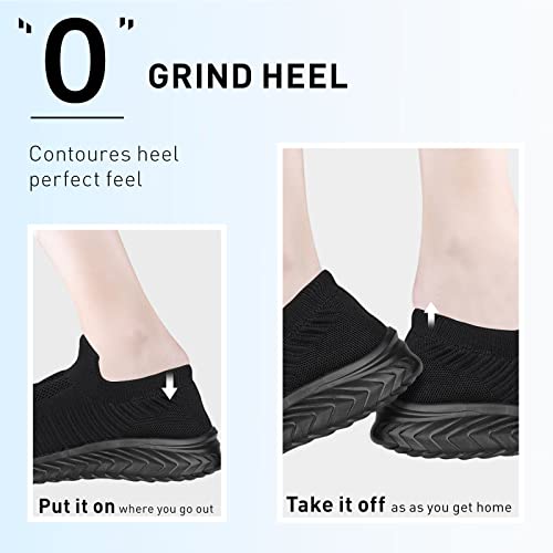 JIAFO Womens Athletic Walking Shoes, Women Slip On Shoes Sneakers, Non Slip Running Shoes for Women, Laceless Casual Breathable Lightweight Mesh Knit3