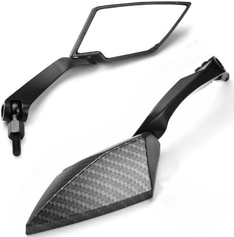 1 Pair Motorcycle Rearview Handle Bar End Convex Blindsight Multi Angle Adjustable Billet Aluminum Chrome Plated Outside Rearview Side View Mirrors Universal Fit For BMW F650 CS GS/Dakar F800R F800GS F800