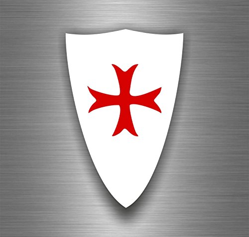 Akachafactory Autocollant Sticker Ordre de Malte templier Drapeau croisades Templar Crusader E