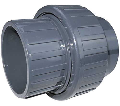 AERZETIX - C52010 - Raccord union à coller avec joint torique - Ø50x50mm - femelle/femelle - en plastique - PN16 - pour tubes d'adduction d'eau, irrigation, fluides divers