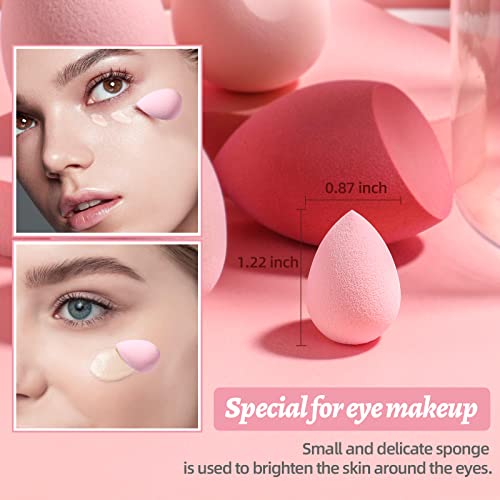 BS-MALL 7-Piece Makeup Sponge Set - Multi-Colored Blending Sponges with Mini Pink Sponge