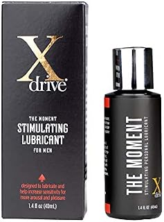 Xdrive’s The Moment Stimulating Personal Lubricant for Men, Male Enhancing Silicone-Based Lube, Personal