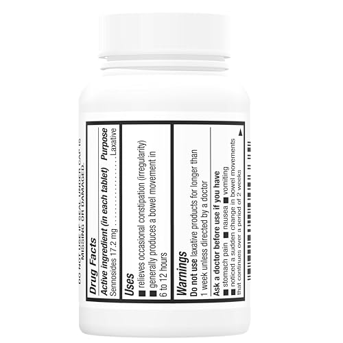 Image of Senokot Extra Strength Natural Vegetable Laxative for Gentle Overnight Relief Occasional Constipation, 72 Count
