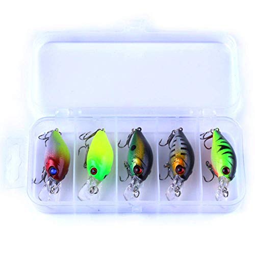 Ogquaton 5 Pcs/lot Leurre De Pêche Kit en Plastique Artificielle Crankbait Wobbler Appât De Pêche Tackle Set De Haute Qualité - Image 6