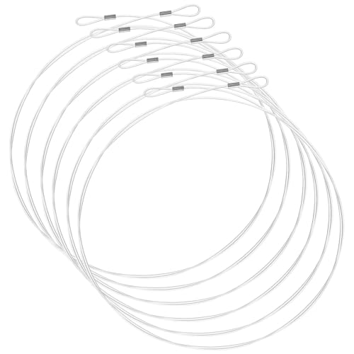 KALLORY Línea para Colgar Cuadros 12 Piezas 1,5 Metros de Cable Transparente Resistente para Decoración y Suspensión en Espacios Interiores