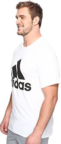 adidas Men's Badge of Sport Classic Tee, White/Black, Small