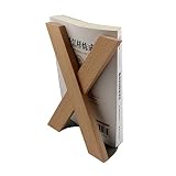 Diseño en forma de X,elegante de madera hecha a mano de madera:despedida para estanterías voluminosas,quita la belleza de su colección.